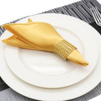 ✾☍◊ 50pcs/lot Napkins 30cm Square Satin Fabric Handkerchief Table Dinner Napkin For Wedding Decoration Party Event Home Supplies