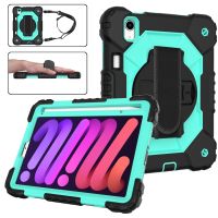 【DT】 hot  Kids Stand Armor Case for iPad Mini 6 8.3 inch 2021 Heavy Duty Tough Silicone Rugged PC Shockproof Tablet Cover A2567 A2568 #S