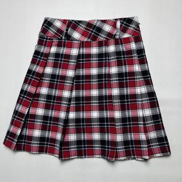 Giảm giá Chân váy ngắn váy xếp ly skirt caro korea - Mua Thông Minh