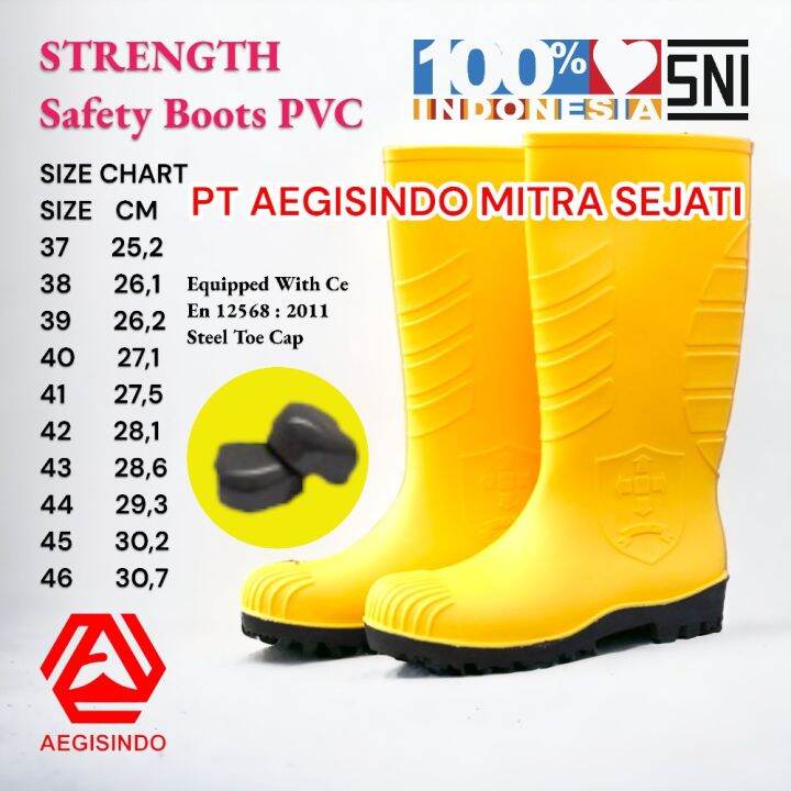 Sepatu Safety Boots Pvc Strength Ujung Besi Sni Lazada Indonesia