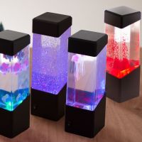 ﹍ 【⚡Best price】Bedside LED Light Table Motion Lamp Jellyfish Lamps Aquarium Atmosphere Light/Jellyfish Water Aquarium Tank LED Lamp Relax Bedside Mood Light for Home Decor Good quality