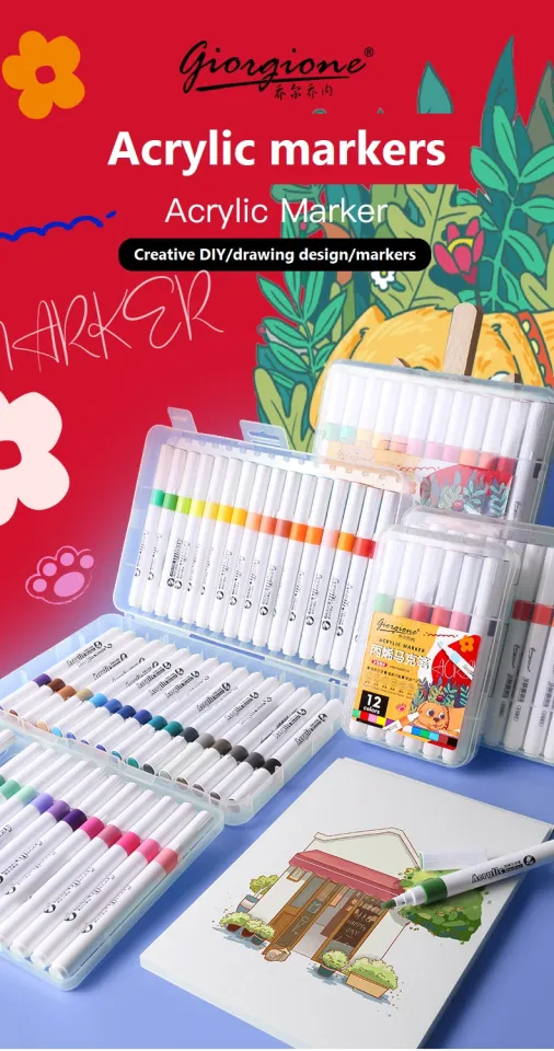 Giorgione Acrylic Marker Pens, Waterproof And Quick-drying Ink