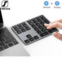 SeenDa Wireless Bluetooth Number Pad for Laptop Rechargeable Numeric Keypad 35-Keys Aluminum Numpad Keyboard for Mac Windows