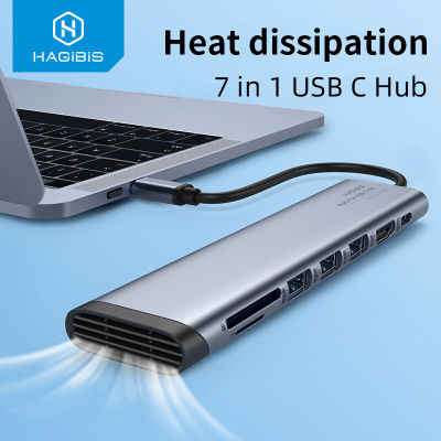 Hagibis USB C Hub Type C ถึง HDMI Multi USB 3.0 2.0อะแดปเตอร์ PD Dock Sdmicro SD Card Reader USB C ถึง HDMI Adapter สำหรับ Interface826 Type-C ที่มีคุณสมบัติครบถ้วน