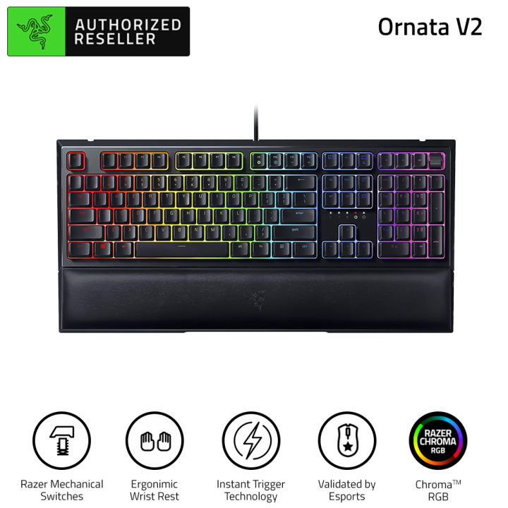 RAZER Ornata V2 Hybrid MechaMembrane Keyboard Chroma RGB Gaming