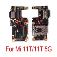 คุณภาพดั้งเดิมพร้อมบอร์ดพอร์ตแท่นชาร์จ USB IC สำหรับ Xiaomi Mi 11T Pro 5G ซิมการ์ดชาร์จ USB ที่ใส่ถาดส่วนสายเคเบิลที่หักงอได้