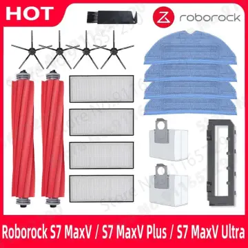 For Roborock S7 Maxv Ultra S7 Pro Ultra Accessories S7 Maxv Plus Main Side  Brush Mop Hepa Filter Dust Bag Robot Vacuum Cleaner