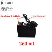 Jucaili 260มิลลิลิตรหมึกถังย่อยที่มีเซ็นเซอร์ระดับปลุก Buzzer สำหรับ A3เครื่องพิมพ์ขนาดเล็ก Eco ตัวทำละลาย Uv ตลับหมึก