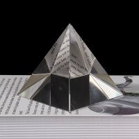 80มม. แก้วพีระมิด Prism Rainbow Polyhedral พีระมิด Prism เครื่องประดับตกแต่งบ้าน Polyhedron Physical Study