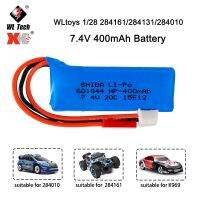 Wltoys 1/28 284131 284010 284161แบตเตอรี่รถยนต์ RC 7.4V 400Mah Lipo ต้นฉบับอุปกรณ์เสริมรถยนต์ถ่านรีโมทควบคุม