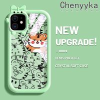 เคส Chenyyka สำหรับ iPhone 11 11 Pro 11 Pro Max เคสแบบเต็มหน้าจอลายเสือน้อยมอนสเตอร์ตัวนิ่มป้องกันการขัดถูเคสโทรศัพท์โปร่งใส TPU ซิลิกาเจลเลนส์กล้องถ่ายรูปฝาครอบป้องกัน