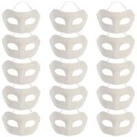 15Pcs DIY Paintable Blank Mask Paper Art Masks DIY Blank Masks DIY Painting Masks For Masquerade Cosplay Party