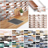 ✉∏ 12/24/48pcs/set Crystal Film Tile Sticker Wall Refurbish Stickers Bedroom Bathroom Wall Decor Oil-proof Kitchen Decals 10x20cm