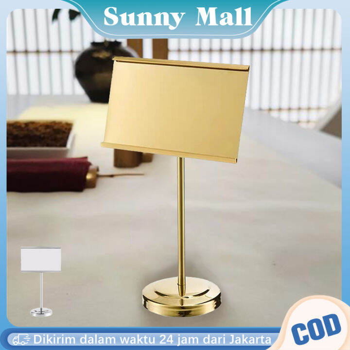 Menu Stand Display Stainless Table Number Holder Stand 15cm Tiang Nomor Meja Stick Card Holder