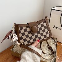 ✜♕₪ High-end bag womens spring and summer 2023 new fashion Messenger small square bag all-match explosive style woolen shoulder underarm bag