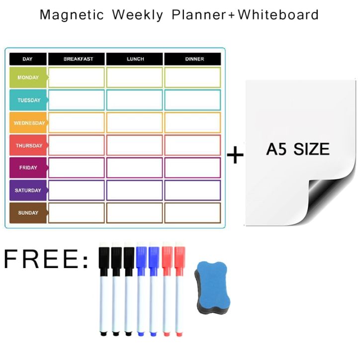 magnetic-white-board-weekly-monthly-planner-calendar-template-dry-erase-fridge-stickers-erasable-memo-message-bulletin-schedule