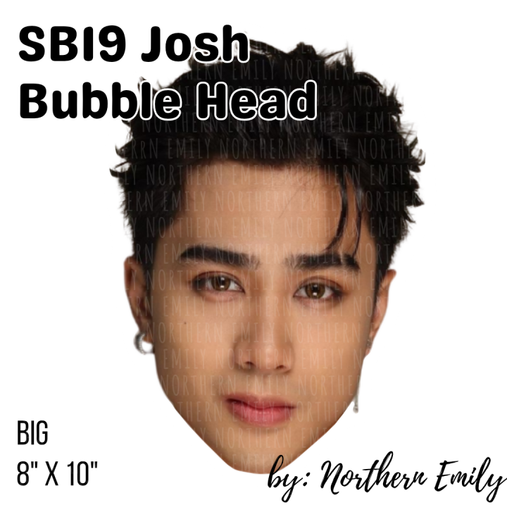 SB19 Josh Bubble Head Photo 1 piece Glossy ATIN Mahalima SB19 Merch Fan ...