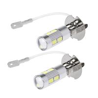 2ชิ้นไฟรถยนต์ H3 10SMD หลอดไฟแอลอีดีสำหรับไฟตัดหมอก12V Day Running Light หลอดไฟ LED อัตโนมัติ H3