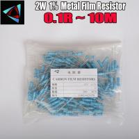 【jw】♗✣△ 200Pcs 2W Metal film resistor 1 0.1R 10M 2.2R 4.7R 10R 22R 47R 100R 220R 470R 1K 10K 100K 0.22 0.33 0.47 0.68 0.75 Ohm