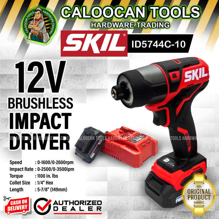 SKIL ID5744C10 Brushless 12V 14" Hex Right Angle Impact Driver
