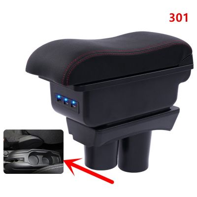 hot！【DT】❍✚❒  Citroen C-Elysee 301 armrest box central Store content Storage with cup ashtray USB interface
