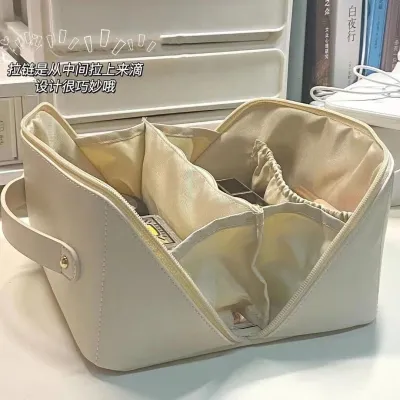 High-end MUJI cosmetic bag large capacity ins high-end light luxury portable travel cosmetics storage 2023 new toiletry bag