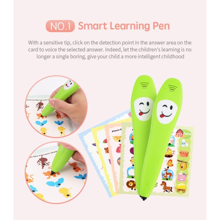 ผลิตจากวัสดุคุณภาพดี-kids-toy-ปากกาเรียนรู้อัจฉริยะ-ปากกาพูดได้-ชุดปากกาอัจฉริยะ-การ์ดเรียนรู้-12-แผ่น-ชุดปากกาเรียนรู้ภาษาอังกฤษ-เสริมสร้างพัฒนาการสมอง-เกมครอบครัว