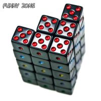 【LZ】 6 pçs/set 16mm d6 seis-face spot dice acrílico ângulo direito portátil cubo mesa s para jogo de tabuleiro