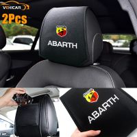 VEHICAR 2PCS Car Headrest Cover For ABARTH Car Seat Cover Auto Headrest Protector Car Styling Accessories Universal Seat Cushions