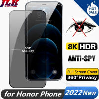 [JLK] New Upgrade 360° Privacy Tempered Glass Screen Protector Film for Huawei Honor X8 X40i Play 4/5/6T Magic 4 X9 X7 X30i 30 9C X10 Y8P 30S 20S Pro 5G/4G Anti-Peeping/Spy/Fingerprint Screen Cover