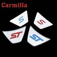 {:“--” Carmilla Car ST S โลโก้พวงมาลัยสติ๊กเกอร์เลื่อมกรอบโครเมียม ABS สติ๊กเกอร์สำหรับ Ford Fiesta Ecosport 2009 - 2016 Auto Acc