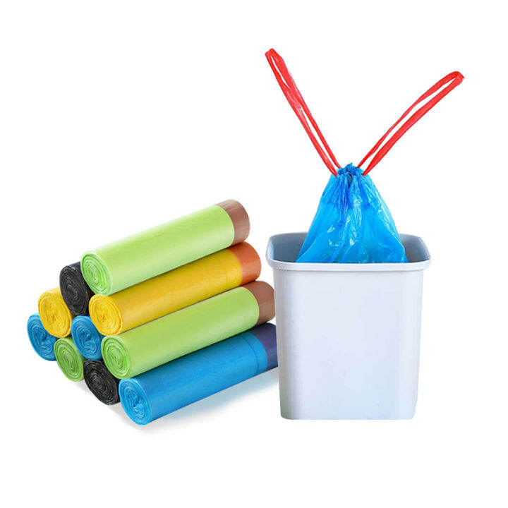 20 Liter Drawstring Garbage Bag 4 Colours Thick Rubbish Plastic Bag