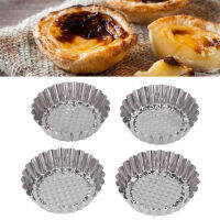 Egg Tart Mould Stainless Steel Cake Mould 12PCS for Dessert Shop for Baking