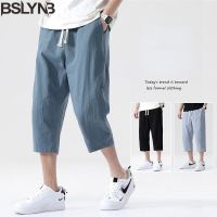 【CC】◈  New Breathable Mens Fashion Baggy Harem Pants Shorts Male Streetwear Joggers Cropped Trousers