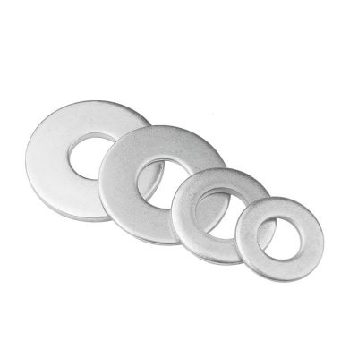 Flat Washer Gasket Ring Stainless Steel 304 M1.6 M2 M2.5 M3 M4 M5 M6 M8 50pcs Din9021 Large Size Metalworking Br bfw Silver