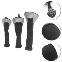 ○ 3 Pcs Golf Stuff ตาข่ายหัวพัตเตอร์ Mens Wraps Golfs Rods Protectors ครอบคลุมเสาไม้ Golfing Club