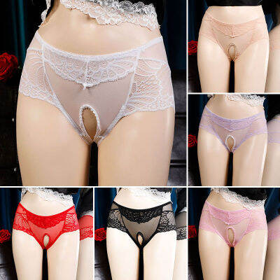 Xinyi3 ผู้หญิงโปร่งใสกางเกง Crotchless ตาข่ายดูผ่านกางเกง Knickers Ultra-Thin Underwear