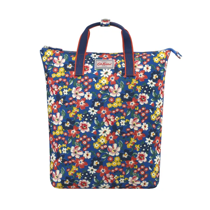 ZipTop Backpack Portland Flowers Blue Lazada.co.th