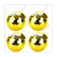 4PCS Disco Ball Cups Unique Cocktail Glasses Bar Tools Party Glasses Flashlight Straw Wine Goblets Drink Cups