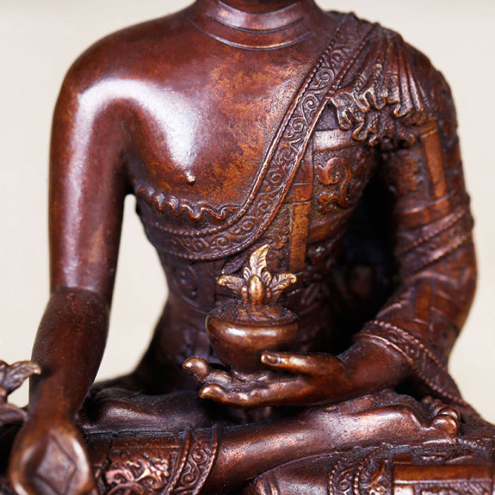 trusted-store-original-bronze-medicine-พระพุทธรูปรูปปั้น-retro-พระพุทธรูปรูปปั้นทิเบตพระพุทธรูป3นิ้วยาพระพุทธรูปตกแต่งพระพุทธรูปทิเบตเนปาล