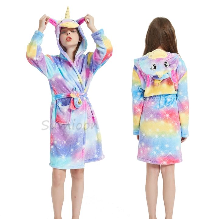 xiaoli-clothing-kigurumi-เด็กเสื้อคลุมอาบน้ำเสื้อคลุมอาบน้ำสาว-nightgown-ยูนิคอร์นคลุมด้วยผ้าเสื้อคลุมอาบน้ำสำหรับหนุ่มๆสาวๆเสื้อผ้า-nightgown-เด็กชุดนอน