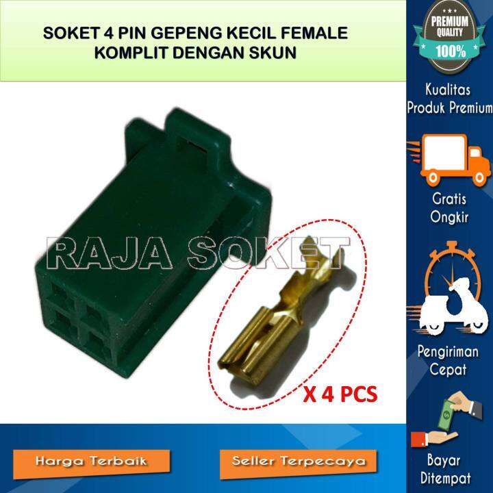 Isi Set Soket Socket Connector Konektor Motor Kabel Pin Kecil