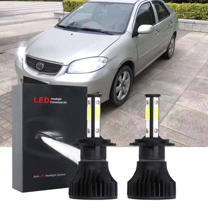 new-หลอดไฟหน้า-led-6000k-สีขาว-สําหรับ-toyota-vios-ncp42-2003-2007-2-ชิ้น