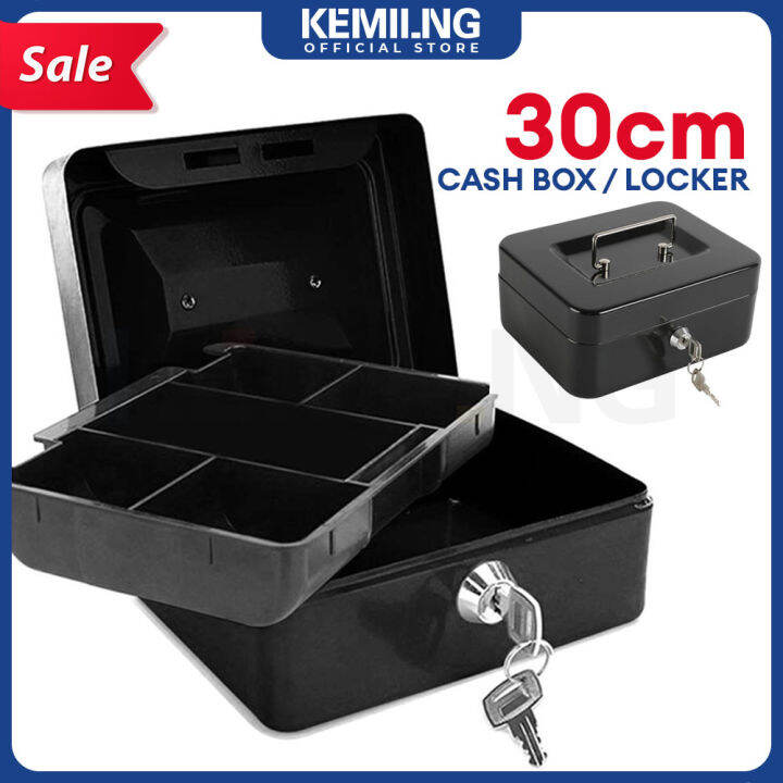 KEMILNG Cash Box / Money locker / Cash Drawer, 30cm and 15cm Portable