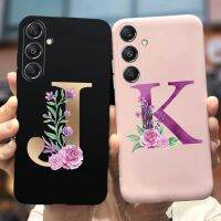 เคสสำหรับ Samsung Galaxy M34 5G เคสโทรศัพท์ซิลิโคนนิ่มลายตัวอักษรดอกไม้ SM-M346B มีสไตล์สำหรับ Samsung M34 M 34 5G ฝาหลัง