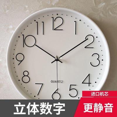 นาฬิกาแขวนบนผนังนาฬิกาห้องนั่งเล่นนาฬิกาสำหรับครัวเรือนทันสมัยเงียบและไม่พรุนห้องนอนนาฬิกาเรียบง่าย Wallspengluomaoyi