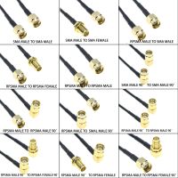 RF RG174 Cable SMA Male To SMA Male RPSMA Female Nut Bulkhead Extension Coax Coaxial Jumper Pigtail 15CM 30CM 50CM 1M 2M 3M