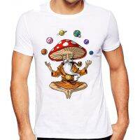 TEEHUB Mens New Fashion Magic Mushroom Buddha Design Short Sleeve T-Shirt Cool Printed Tops Hipster Tee Shirts