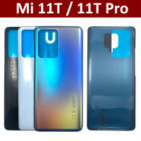 Penutup Belakang Kaca Belakang Baru untuk Xiaomi Mi 11T Mi11T Pro 5G Bateri Pintu Perumahan Bateri Belakang dengan Kanta Kamera