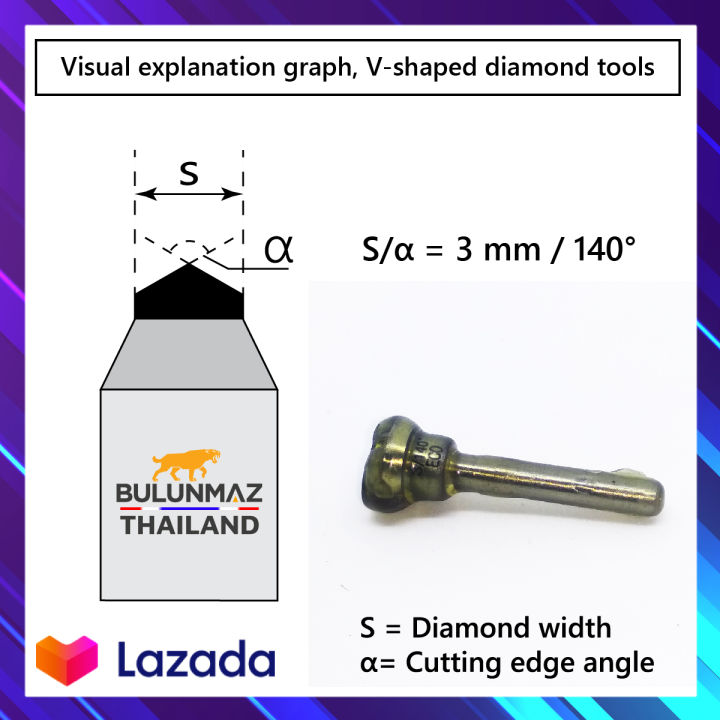 ใบมีดตัดลายแบบด้าม-หัวตัดลายไมโครมอเตอร์-แกน-3-มิล-ขนาดเพชร-3-140-bulunmaz-flywheel-real-diamond-blade-3-mm-shank-diamond-type-is-3-mm-wide-and-has-140-v-shape-cutting-edge